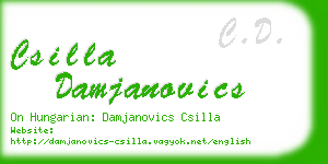 csilla damjanovics business card